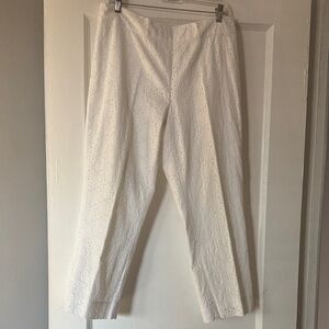 Banana Republic Women's White Eyelet Pants
